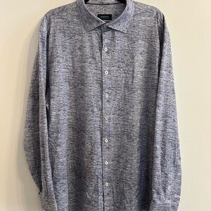 Bugatchi James Melange OoohCotton Tech Long Sleeve Button Down Shirt Men’s XXL